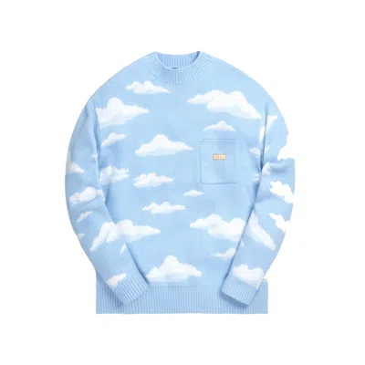 Pre-owned Kith Men's  X The Simpsons Cloud Intarsia Sweater In Blue