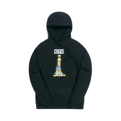 Pre-owned Kith Men's  X The Simpsons Family Stack Hoodie In Black