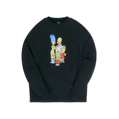 Pre-owned Kith Men's  X The Simpsons Portrait Crewneck Sweatshirt In Black