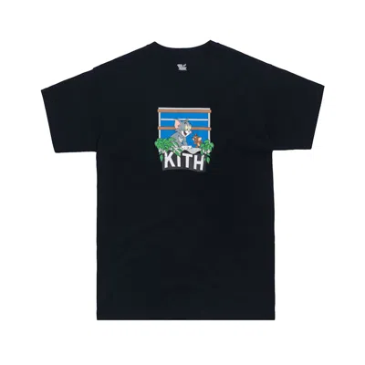 Pre-owned Kith Men's  X Tom & Jerry Hang Out Tee Shirt In Black