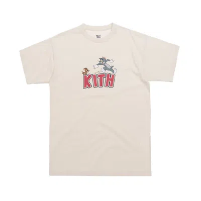 Pre-owned Kith Men's  X Tom & Jerry Tee Shirt In Turtle Dove In Gray