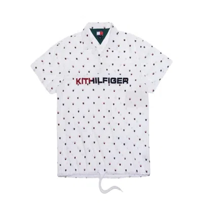 Pre-owned Kith Men's  X Tommy Hilfiger Aop Camp Popover In White