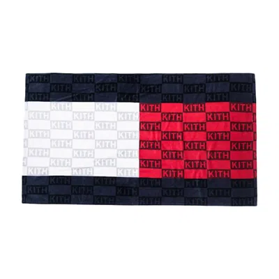 Pre-owned Kith Men's  X Tommy Hilfiger Badge Towel In Navy Blue/white/red