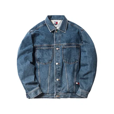 Pre-owned Kith Men's  X Tommy Hilfiger Denim Trucker Jacket In Vintage Blue