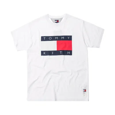 Pre-owned Kith Men's  X Tommy Hilfiger Flag Tee Shirt In White