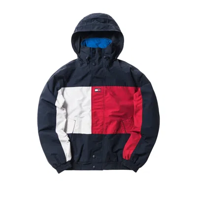 Pre-owned Kith Men's  X Tommy Hilfiger Reversible Colorblack Jacket In Navy/blue