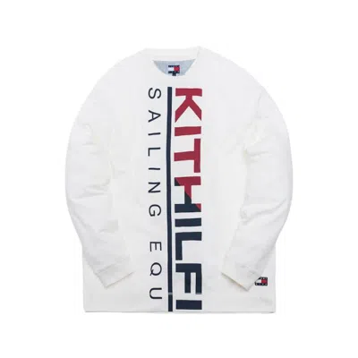 Pre-owned Kith Men's  X Tommy Hilfiger Sailing Long Sleeve Tee Shirt In White
