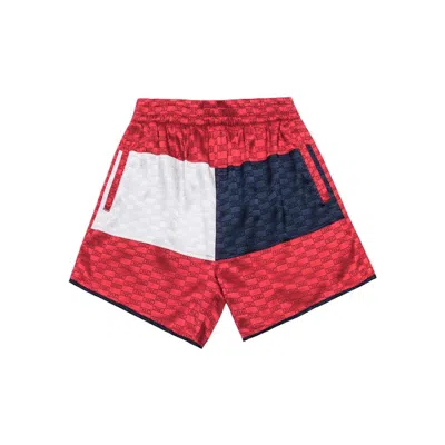 Pre-owned Kith Men's  X Tommy Hilfiger Satin Boxing Short In Red