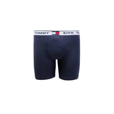 Pre-owned Kith Men's  X Tommy Hilfiger Tommy Boxer Brief In Navy Blue