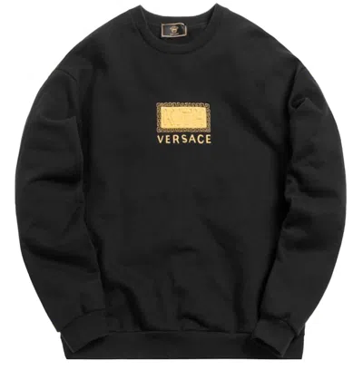 Pre-owned Kith Men's  X Versace Greek Key Crewneck In Black
