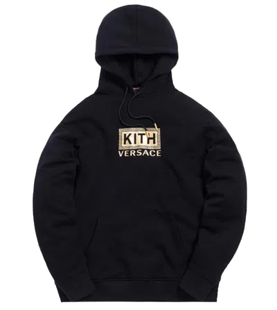 Pre-owned Kith Men's  X Versace Greek Key Hoodie In Black