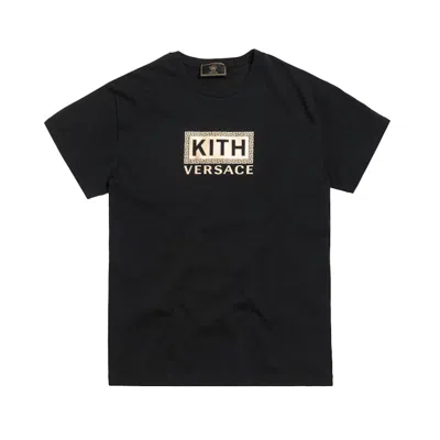 Pre-owned Kith Men's  X Versace Greek Key Tee In Black