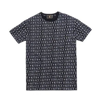 Pre-owned Kith Men's  X Versace Monogram Tee Shirt In Black