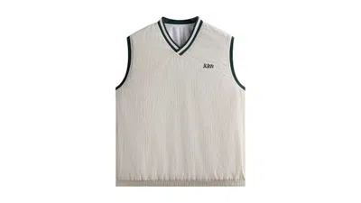 Pre-owned Kith Men's  X Wilson Dobby Reversible Vest In Sandrift