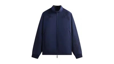 Pre-owned Kith Men's  X Wilson Embroidered Mesh Track Jacket In Nocturnal In Black