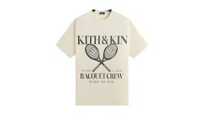 Pre-owned Kith Men's  X Wilson Racquet Crew Vintage Tee Shirt In Sandrift