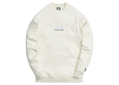 Pre-owned Kith Men's  X Wilson Serif Crewneck Sweatshirt In Heather Oatmeal