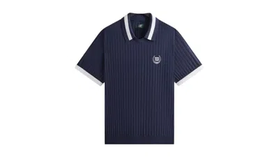 Pre-owned Kith Men's  X Wilson Vneck Polo Shirt In Nocturnal