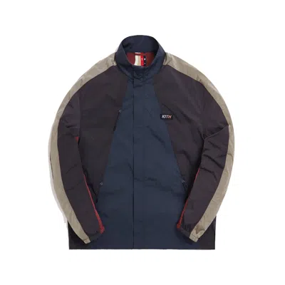 Pre-owned Kith Men's  Zip Front Track Jacket In Battleship In Gray