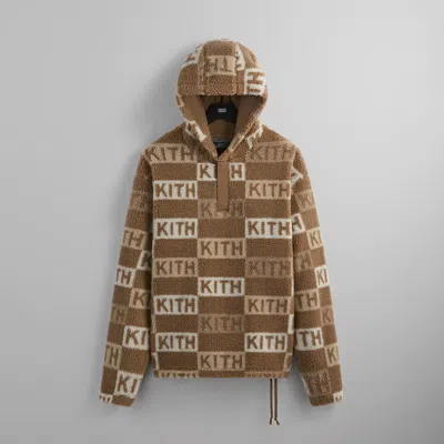 Pre-owned Kith Merrick Sherpa Canvas Hoodie | '23 Winter Collection | Size Xl In Beige