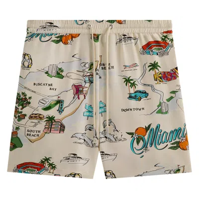 Pre-owned Kith Miami Active Short 'pointe' | Cream | Men's Size L In White