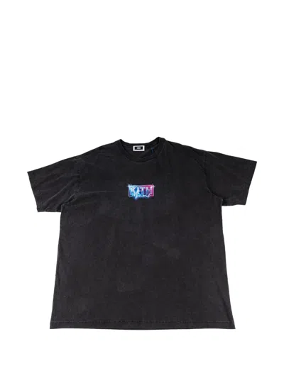 Kith Miami Neon Logo-print T-shirt In Black