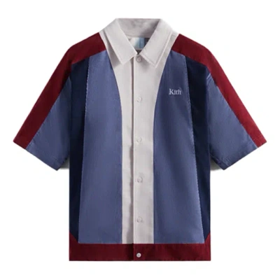 Kith Micro Cord Woodpoint Shirt 'elevation' In Blue