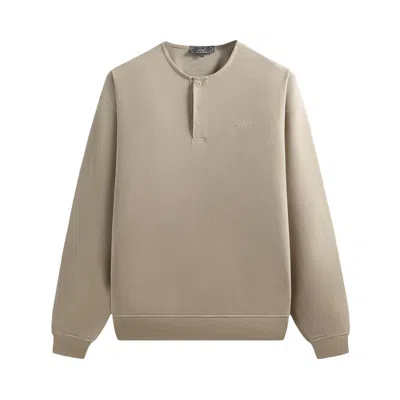 Pre-owned Kith Micro Waffle Colby Pullover 'plaster' | Tan | Men's Size Xl In Brown