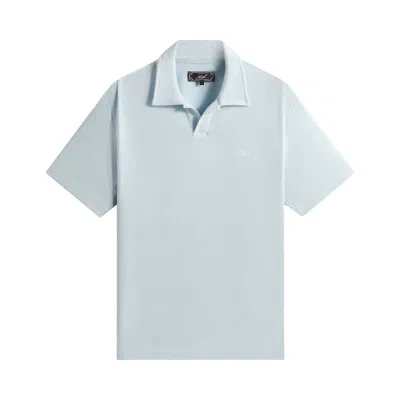 Pre-owned Kith Micro Waffle Drew Polo 'light Indigo' | Blue | Men's Size Xs