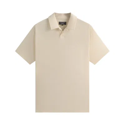 Pre-owned Kith Micro Waffle Drew Polo 'sandrift' | Tan | Men's Size Xxl In Brown