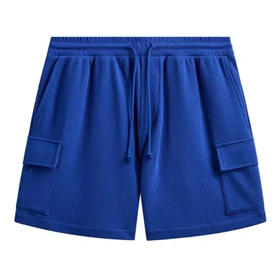 Pre-owned Kith Micro Waffle Fairfax Cargo Short 'current' | Blue | Men's Size Xs