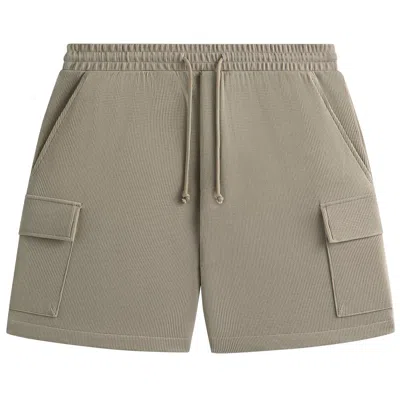 Pre-owned Kith Micro Waffle Fairfax Cargo Short 'plaster' | Tan | Men's Size Xs In Brown