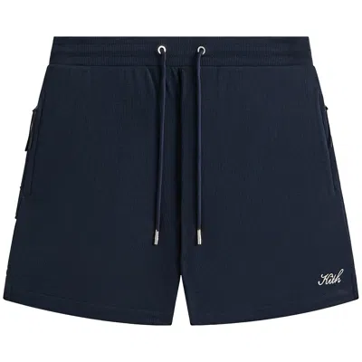 Pre-owned Kith Micro Waffle Graham Short 'nocturnal' | Blue | Men's Size Xxl