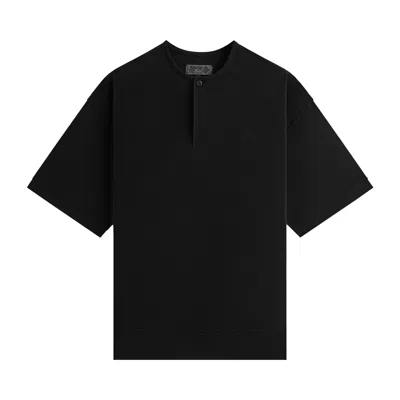 Pre-owned Kith Micro Waffle Short Sleeve Colby Pullover 'black' | Men's Size Xxl