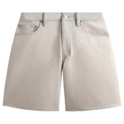 Pre-owned Kith Midweight Denim Lewis Short 'washed Pastel' | Cream | Men's Size 34 In White