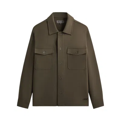 Pre-owned Kith Midweight Double Weave Ace Shirt 'cypress' | Green | Men's Size L