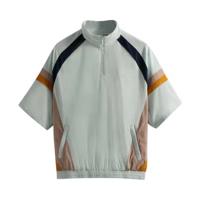 Pre-owned Kith Mixed Micro Cord Linden Retro Quartzer Zip 'glisten' | Blue | Men's Size S