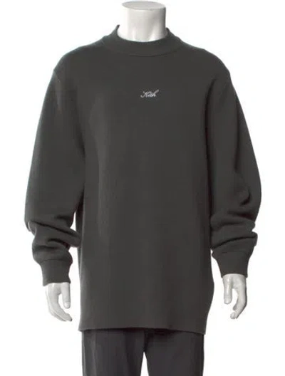 Pre-owned Kith Mock Neck Long Sleeve Pullover In Gray
