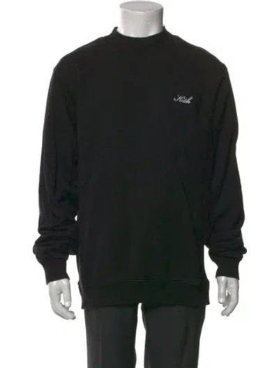 Pre-owned Kith Mock Neck Long Sleeve Sweatshirt In Black