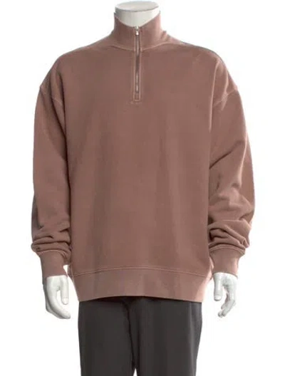 Pre-owned Kith Mock Neck Long Sleeve Sweatshirt In Brown