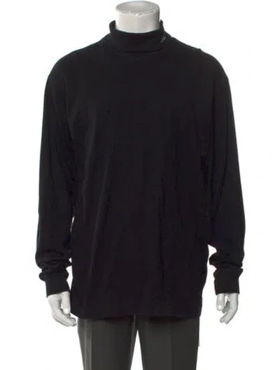Pre-owned Kith Mock Neck Long Sleeve T-shirt In Black