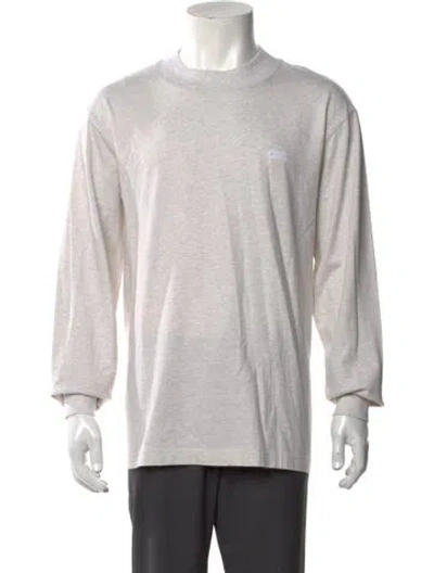 Pre-owned Kith Mock Neck Long Sleeve T-shirt W/ Tags In Gray