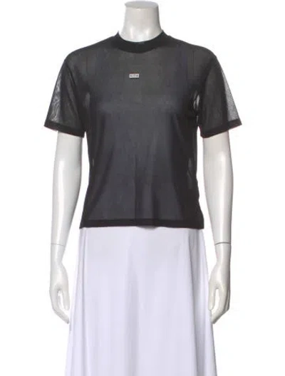 Pre-owned Kith Mock Neck Short Sleeve T-shirt In Black