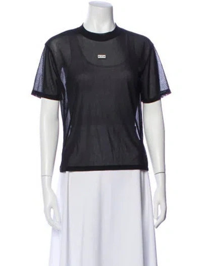 Pre-owned Kith Mock Neck Short Sleeve T-shirt In Black