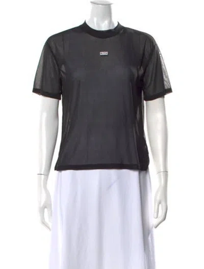 Pre-owned Kith Mock Neck Short Sleeve T-shirt In Black