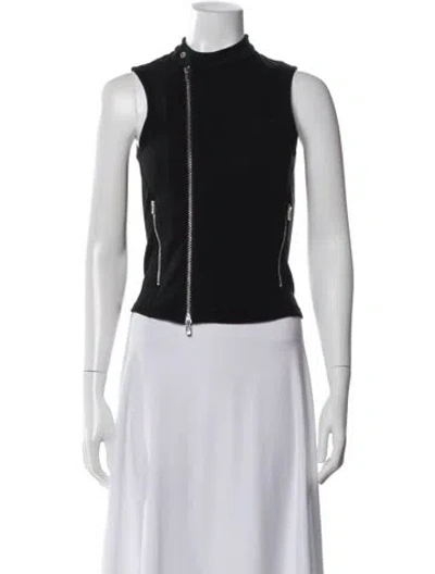 Pre-owned Kith Mock Neck Sleeveless Top In Black