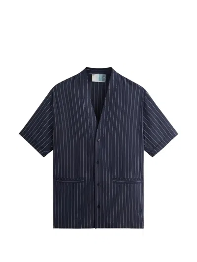 Kith Modern Stripe Short-sleeve Shirt In Blue