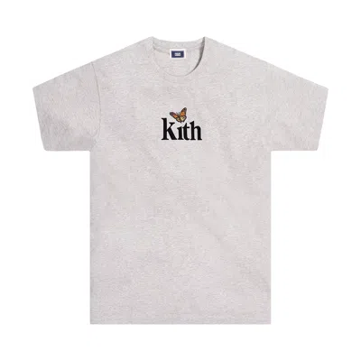 Pre-owned Kith Monarch Butterfly Tee 'light Heather Grey' | Men's Size L In Gray