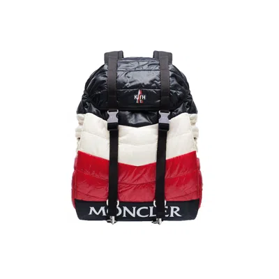 Pre-owned Kith Moncler Rucksack In Navy Blue/white/red