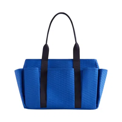 Pre-owned Kith Monogram Canvas Tote Bag 'lake' | Blue | Men's Size Onesize